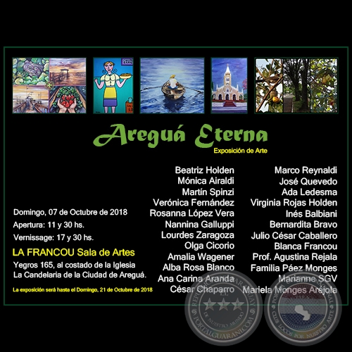 Areguá Eterna - Exposición Colectiva - Domingo, 7 de octubre de 2018